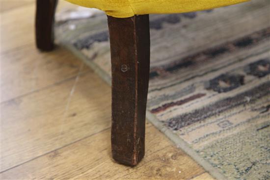 A George III wing armchair